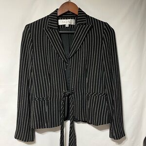 La Perla Pinstripe Black Blazer